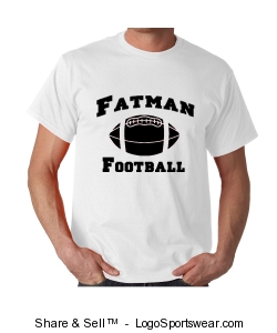 Offical 2009 Fatman Football T-shirt  - White shirt with Black font design Design Zoom